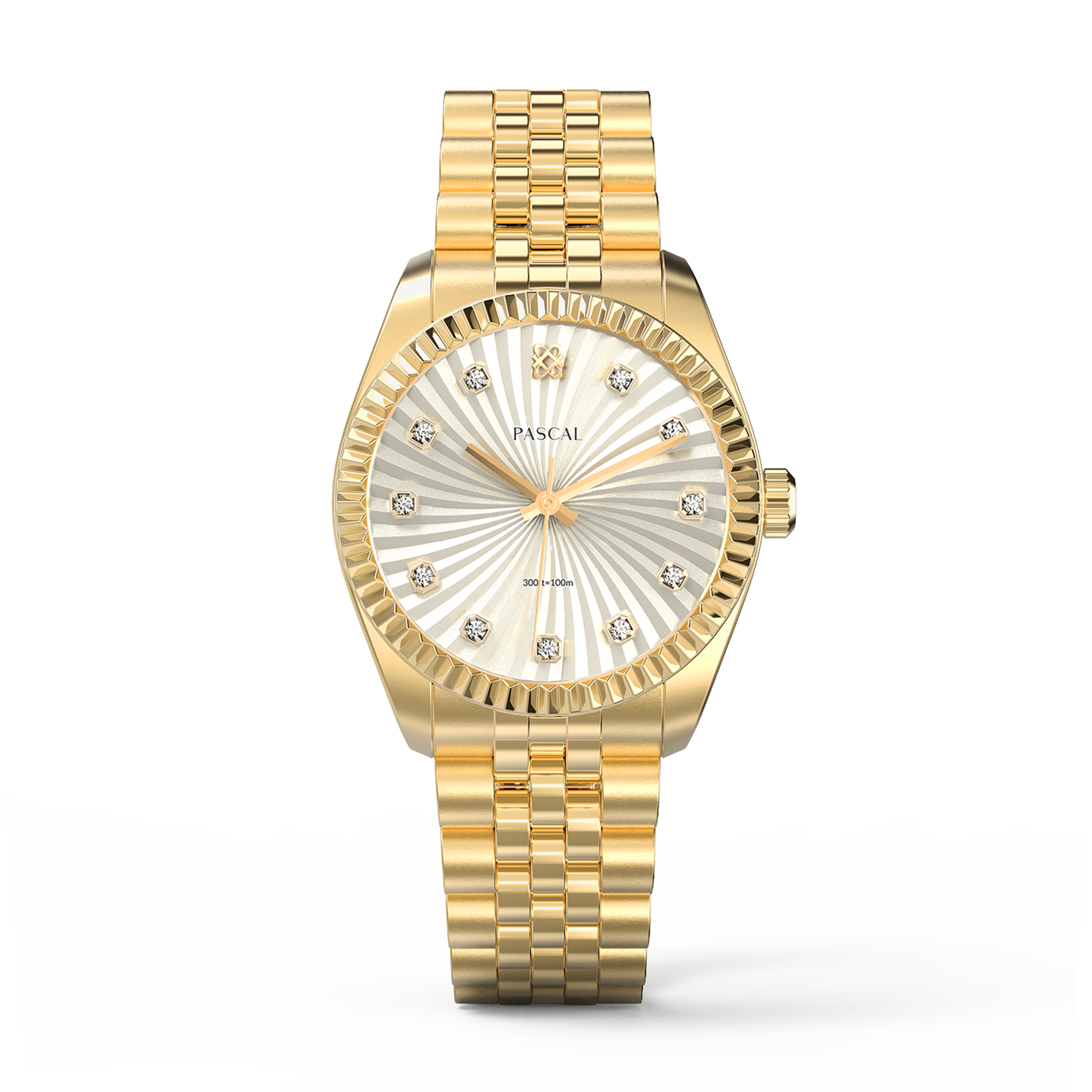 Designer classic diamond quartz watch clearance