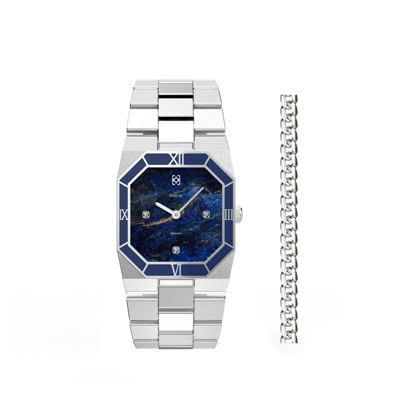Octagonal Enamel Diamond Watch Gift Set in Galactic Quest - PASCAL