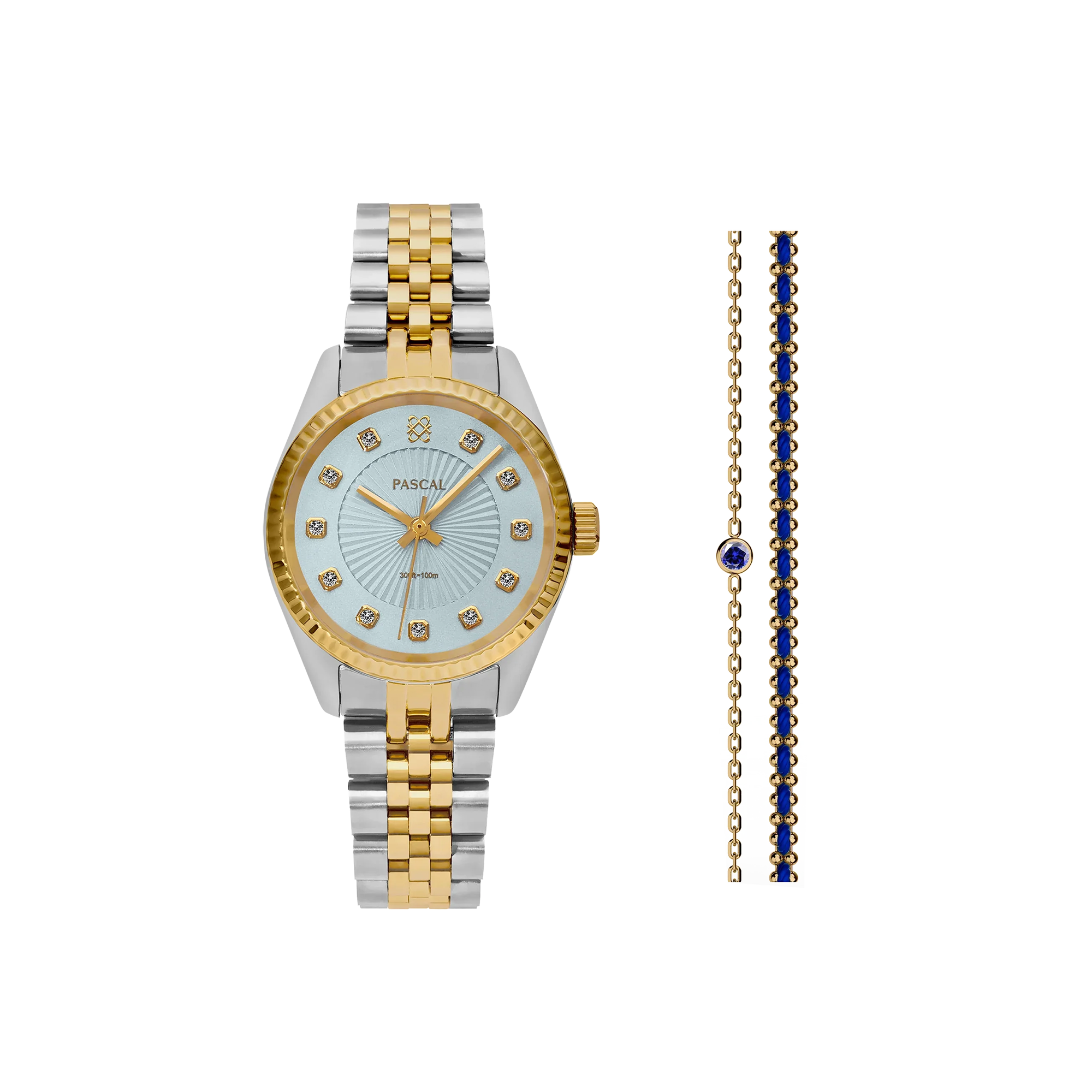 Timeless Classic Diamond Watch Gift Set in Blue Raspberry - PASCAL