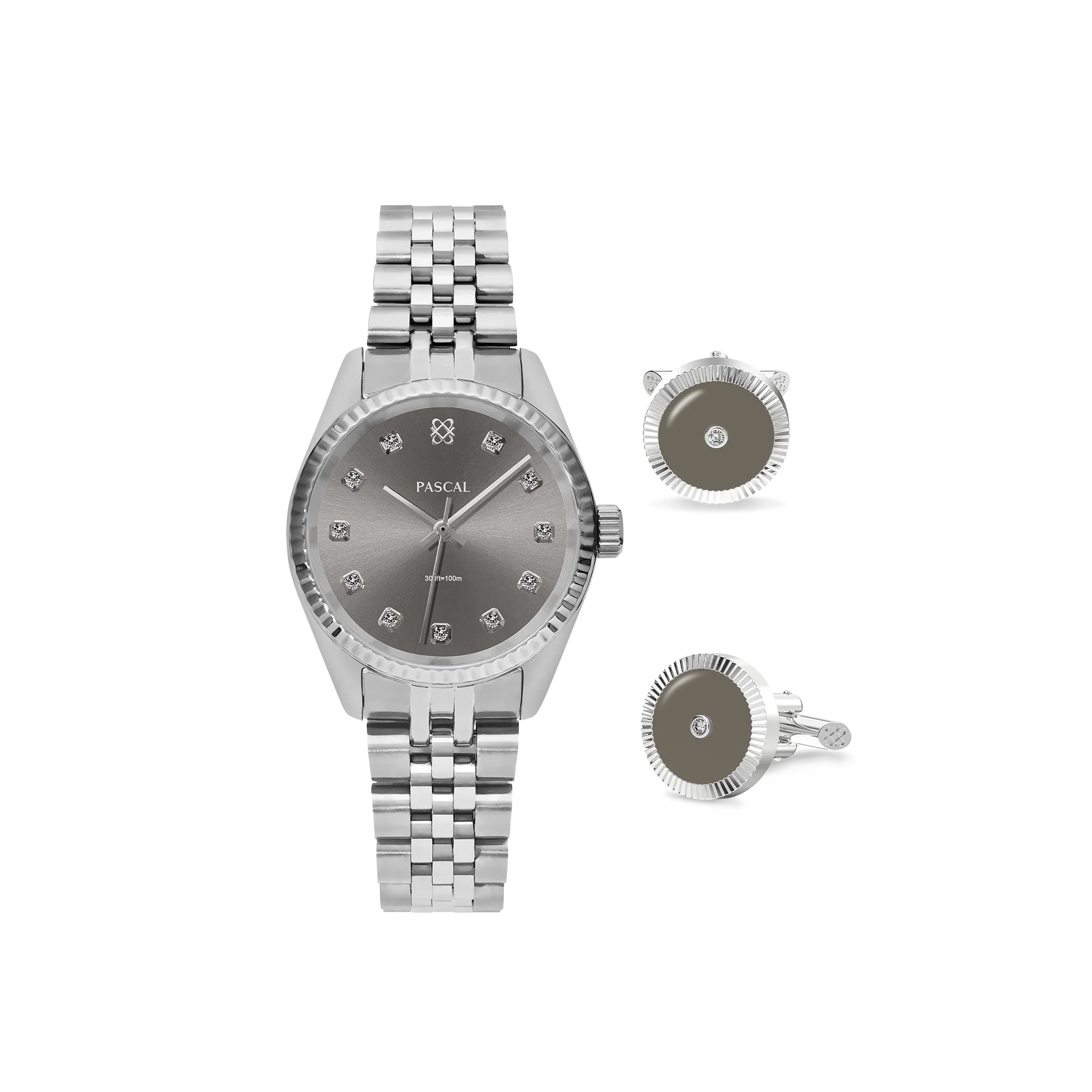 Timeless Classic Diamond Watch Gift Set in Silver Serenade - PASCAL#dial-size_31-mm