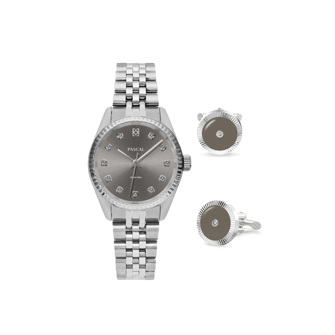 Timeless Classic Diamond Watch Gift Set in Silver Serenade - PASCAL#dial-size_31-mm