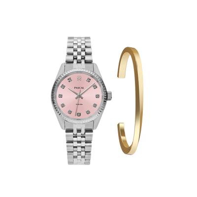 Timeless Classic Diamond Watch Gift Set in Rose Radiance - PASCAL