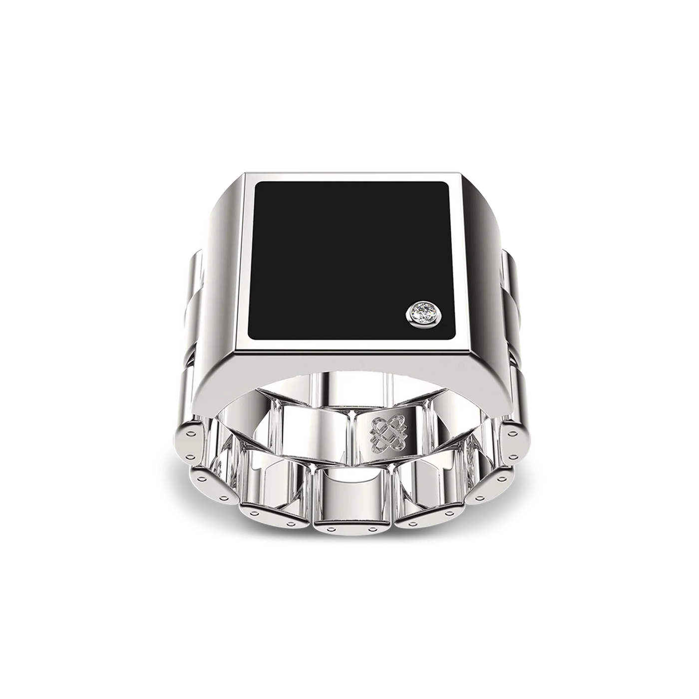 Diamond Rolly Rollie Diamond Signet Ring | PASCAL