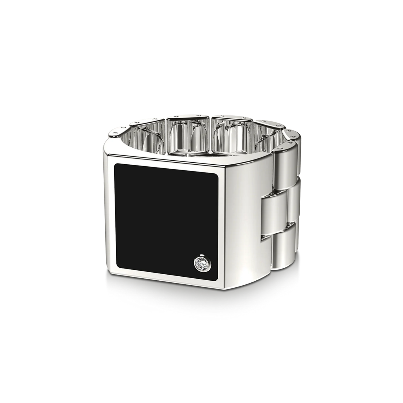 Diamond Rolly Rollie Diamond Signet Ring | PASCAL