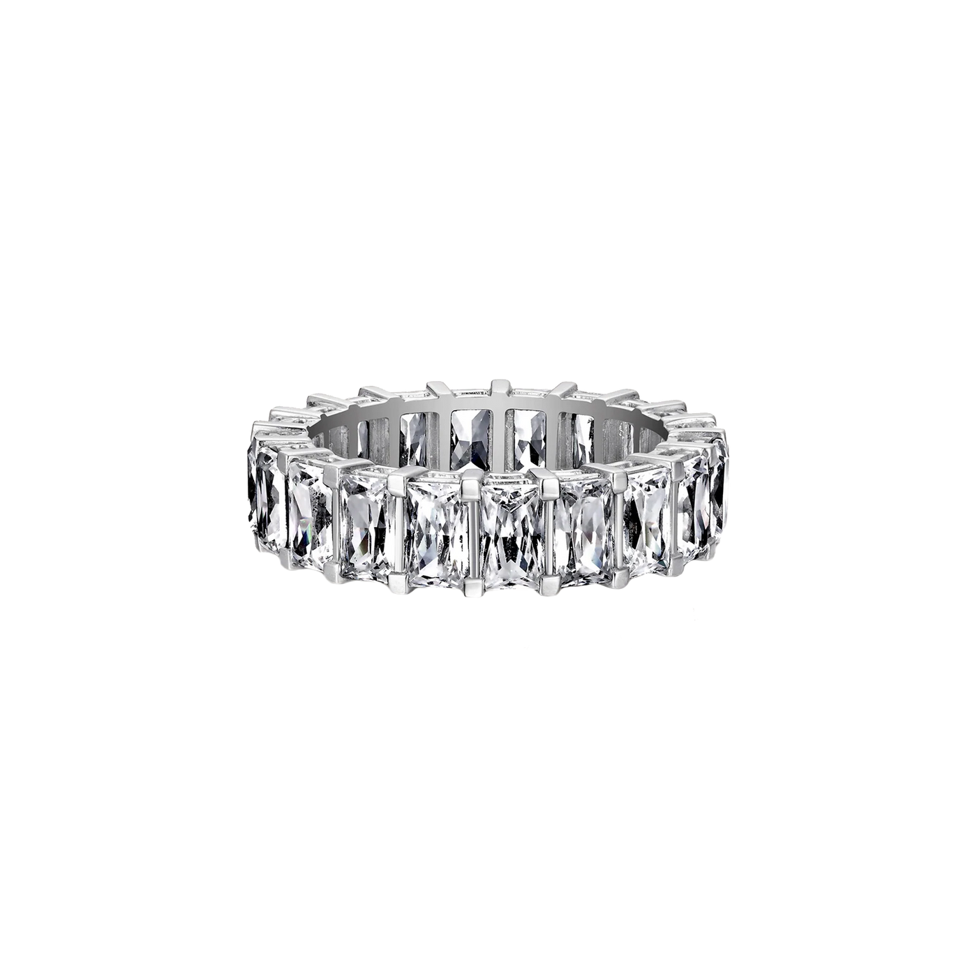 Cluster Baguettes Diamond Eternity Ring