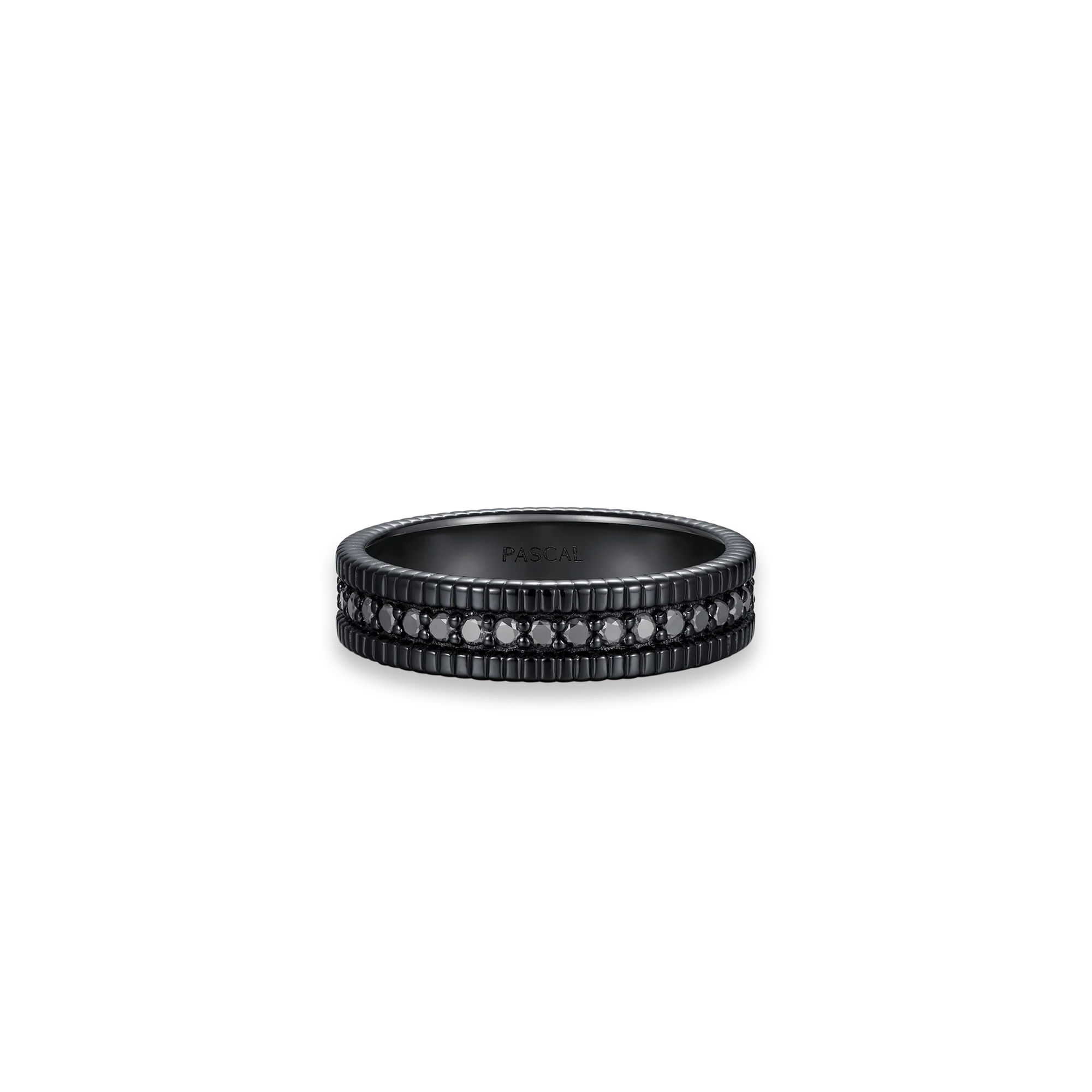 Classic Black Diamond Band Ring | PASCAL