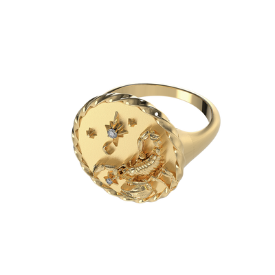 Scorpio Signet Ring