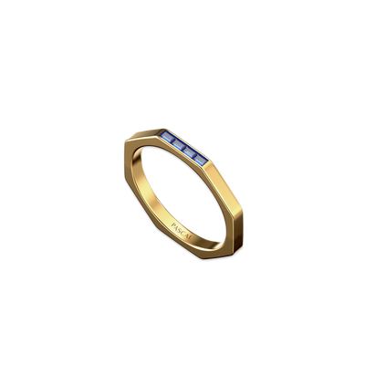 Ring med oktagönt ädelsten