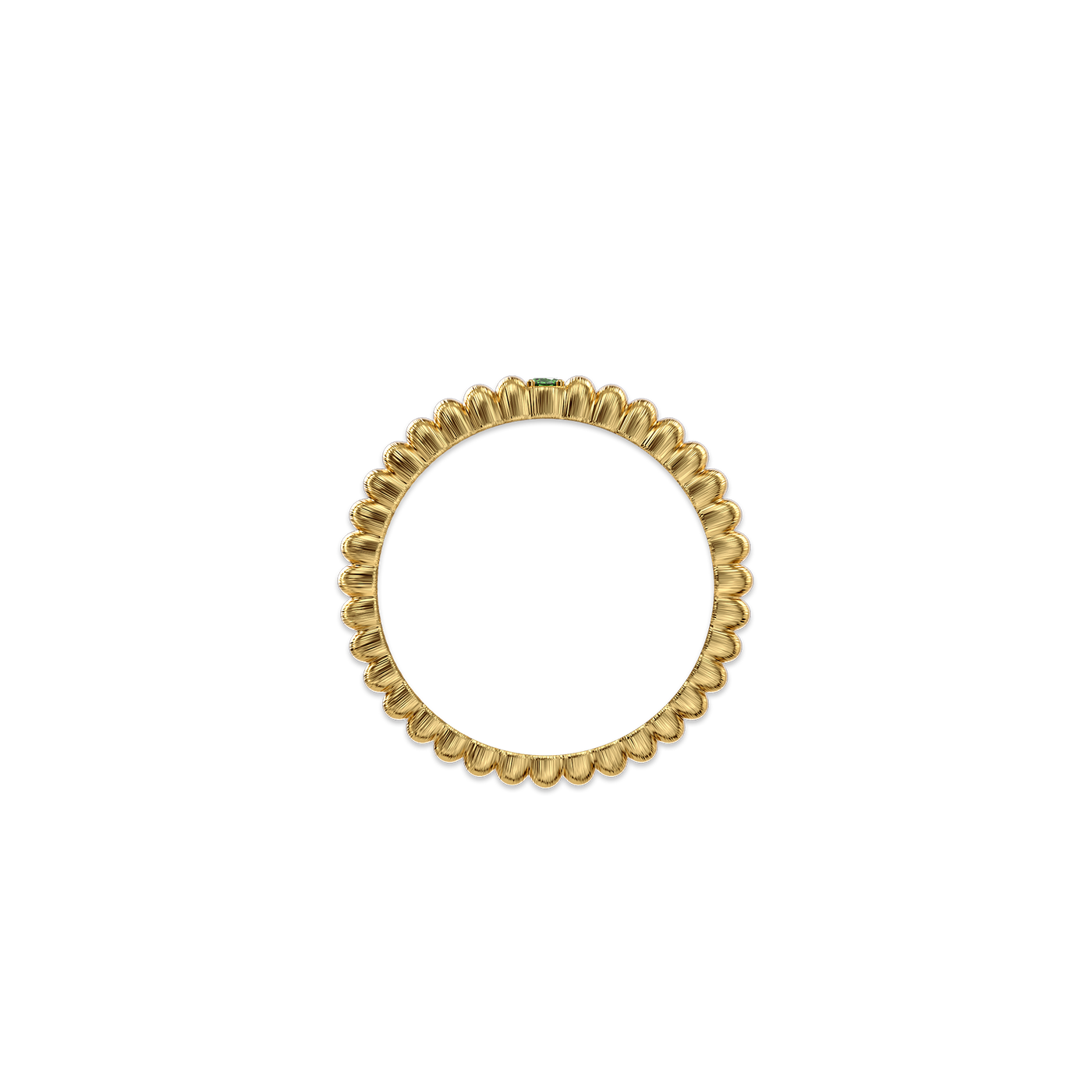 Anillo abovedado de piedra preciosa Puffy