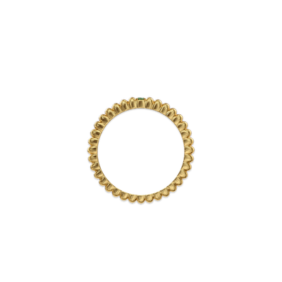 Anillo abovedado de piedra preciosa Puffy