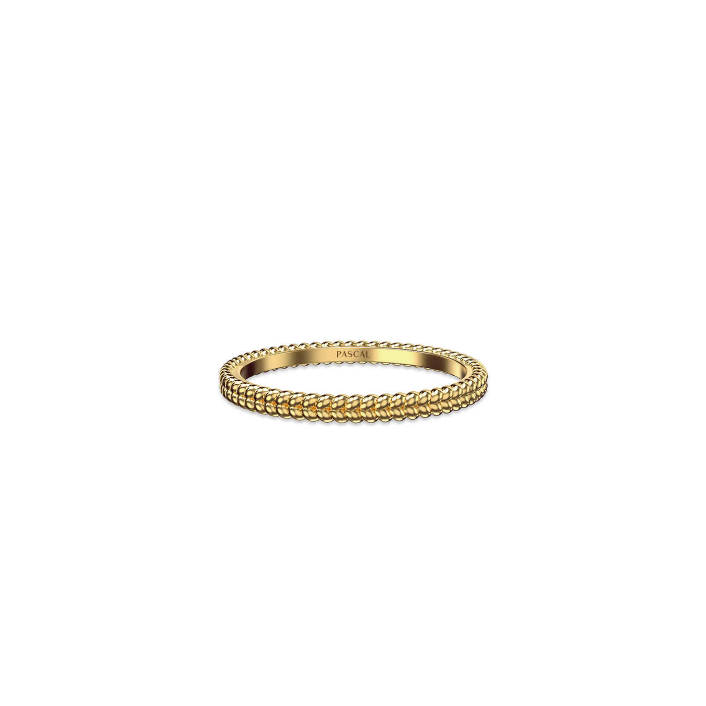 Double Rope Ring - PASCAL#color_18k-yellow-gold-vermeil