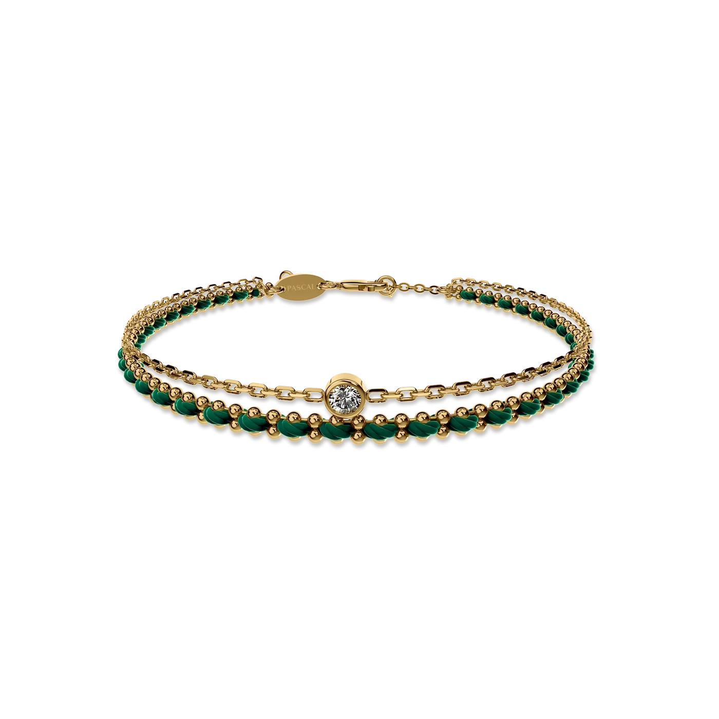 Collar de piedras preciosas y conjunto de doble pulsera