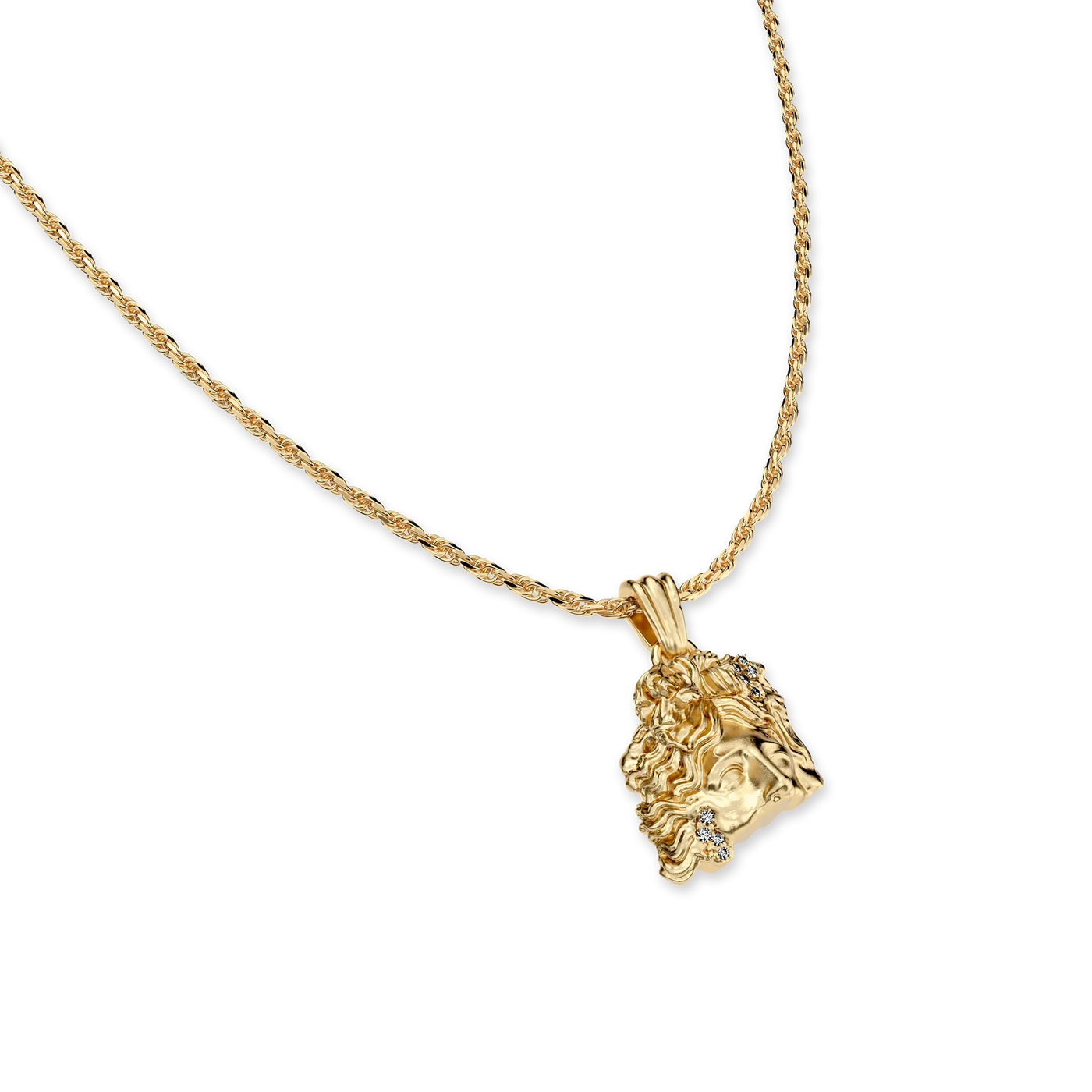 Pendente Estátua Apolo 'Olympus', Diamante Branco