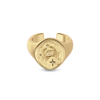 'Zodiac' Diamond Signet Ring, Cancer