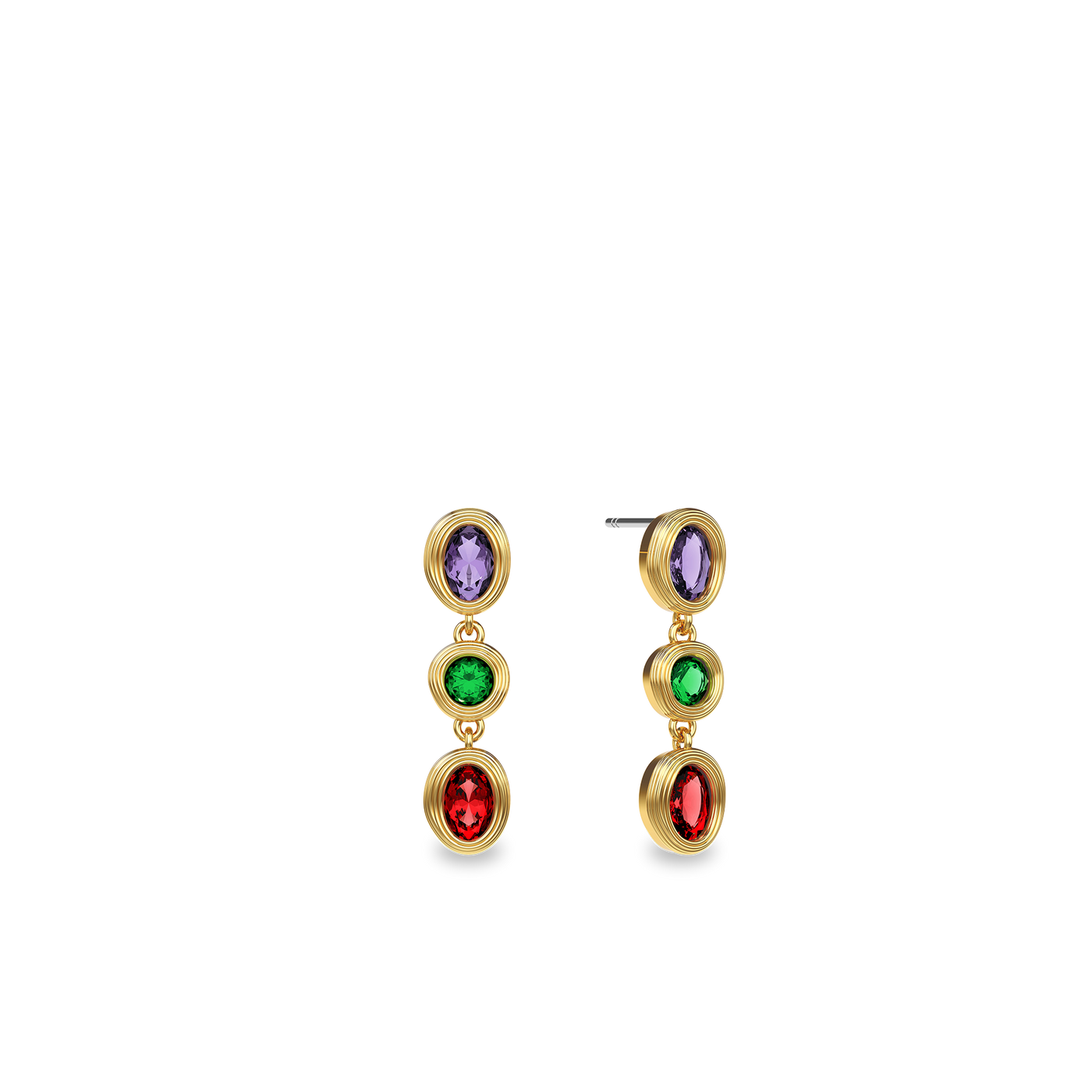 Boucles d'oreilles Catena en pierres précieuses multicolores
