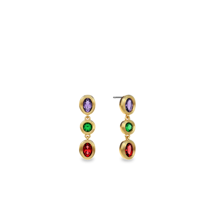 Boucles d'oreilles Catena en pierres précieuses multicolores
