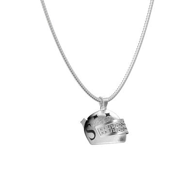 Pendente de Capacete "The Speed", Pavé de Diamantes Brancos