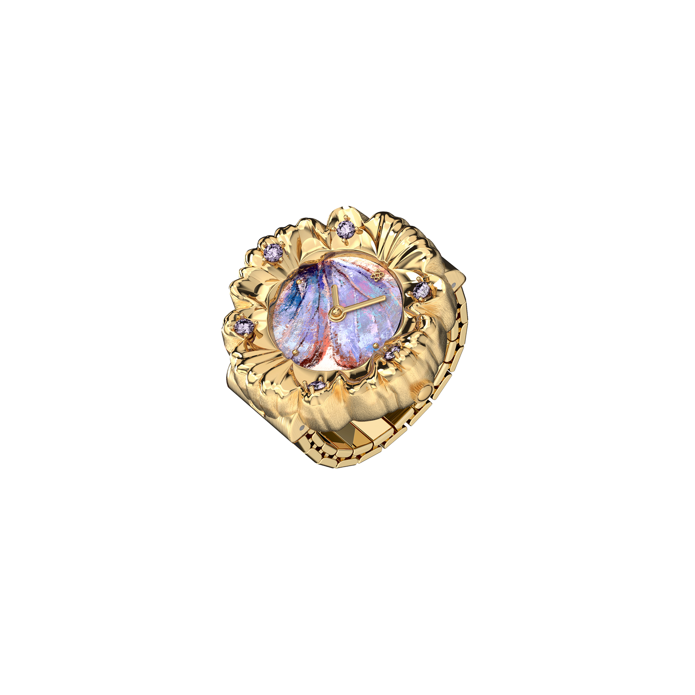 Baroque Watch Ring in Mauve - PASCAL