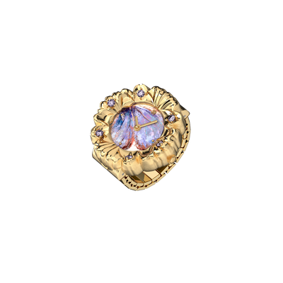 Baroque Watch Ring in Mauve - PASCAL