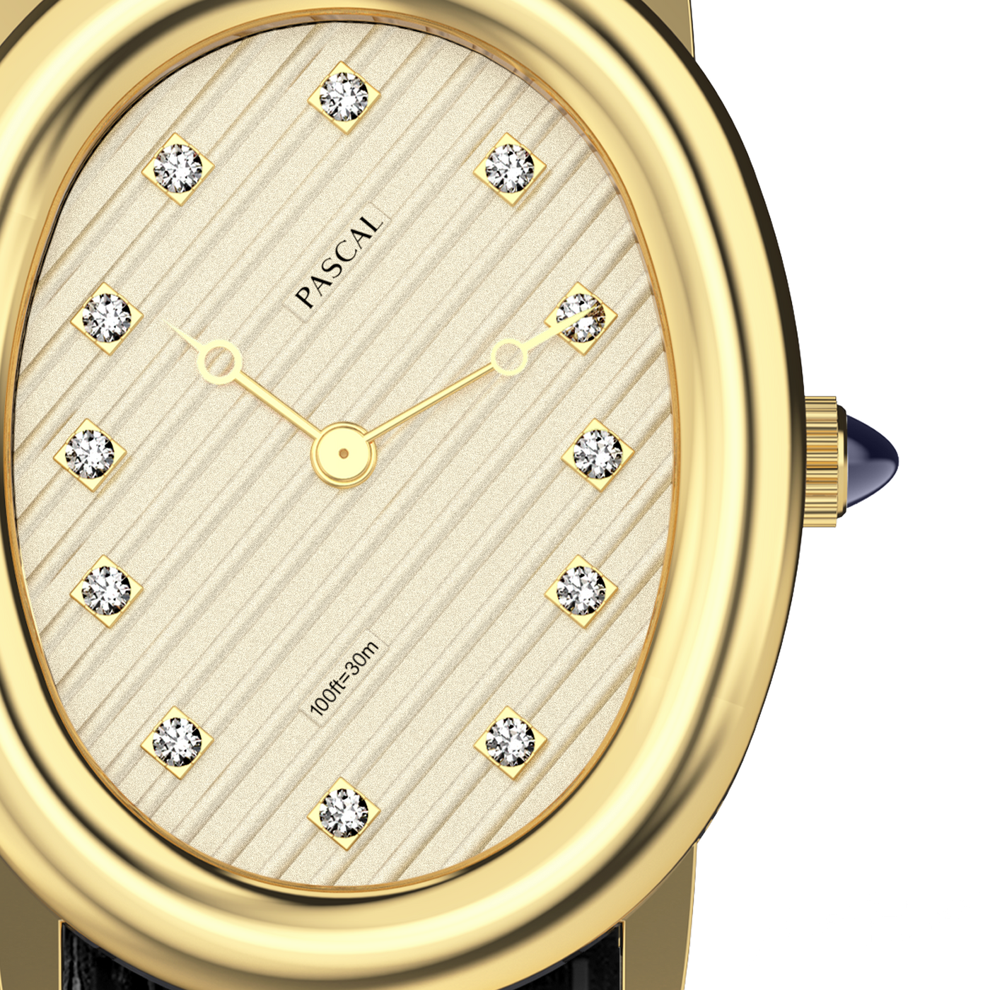 Burbuja oval Reloj de diamante