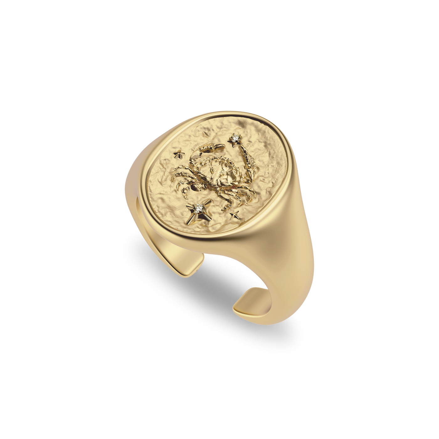 'Zodiac' Diamond Signet Ring, Cancer