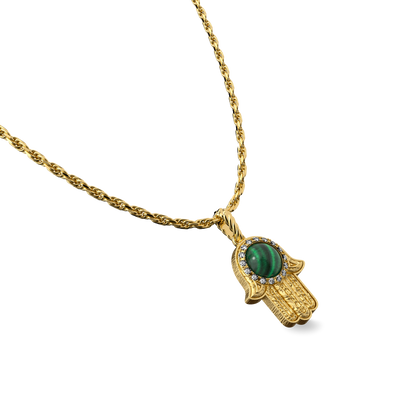 Colgante 'The Spiritual' Hamsa, Halo de Diamantes Blancos