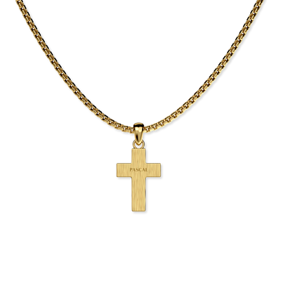 Ciondolo Croce Deco, Pavé di Diamanti Bianchi