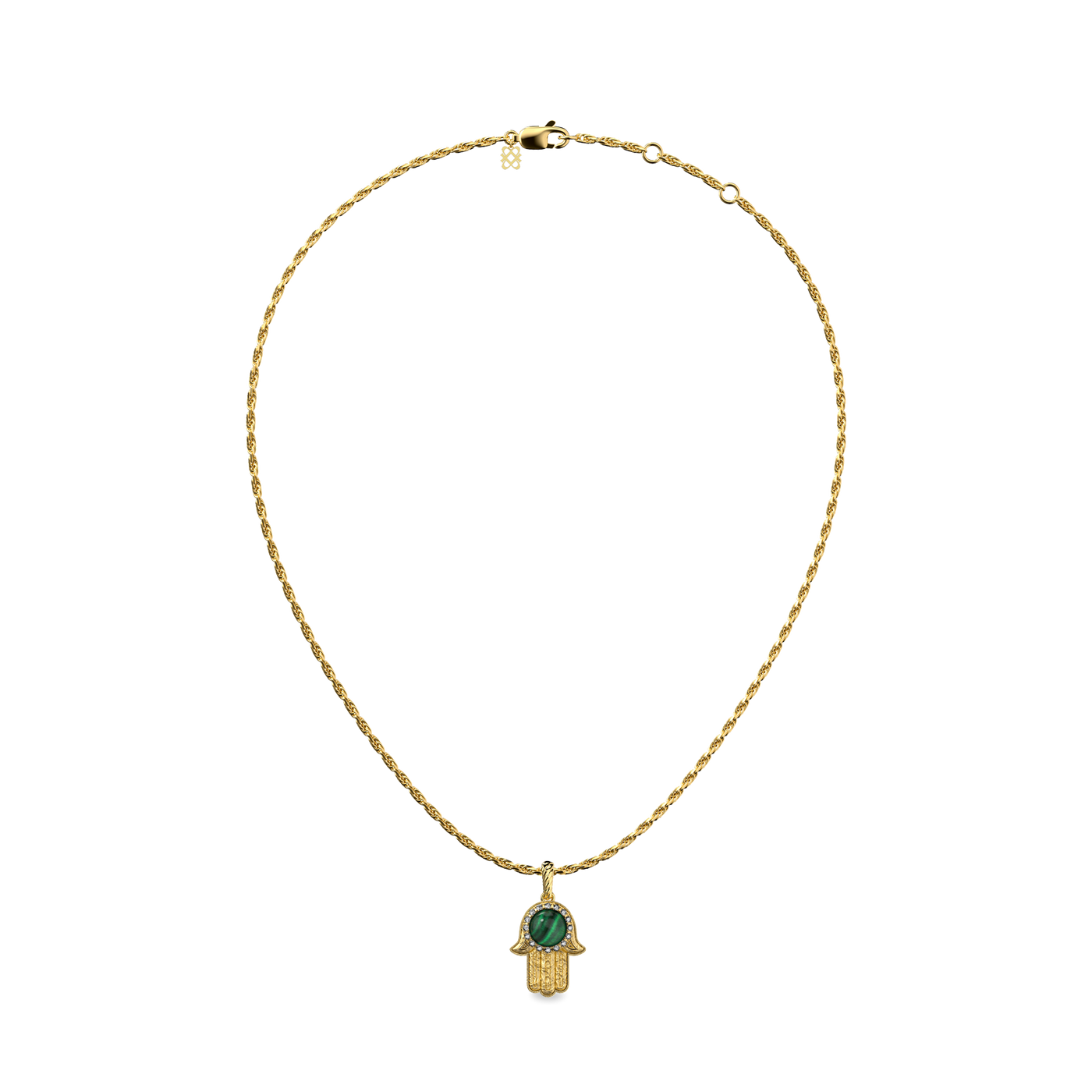 Colgante 'The Spiritual' Hamsa, Halo de Diamantes Blancos