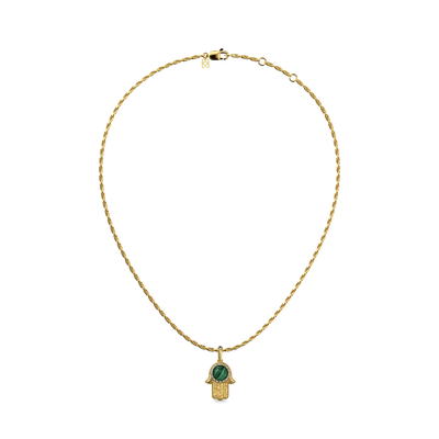 Colgante 'The Spiritual' Hamsa, Halo de Diamantes Blancos