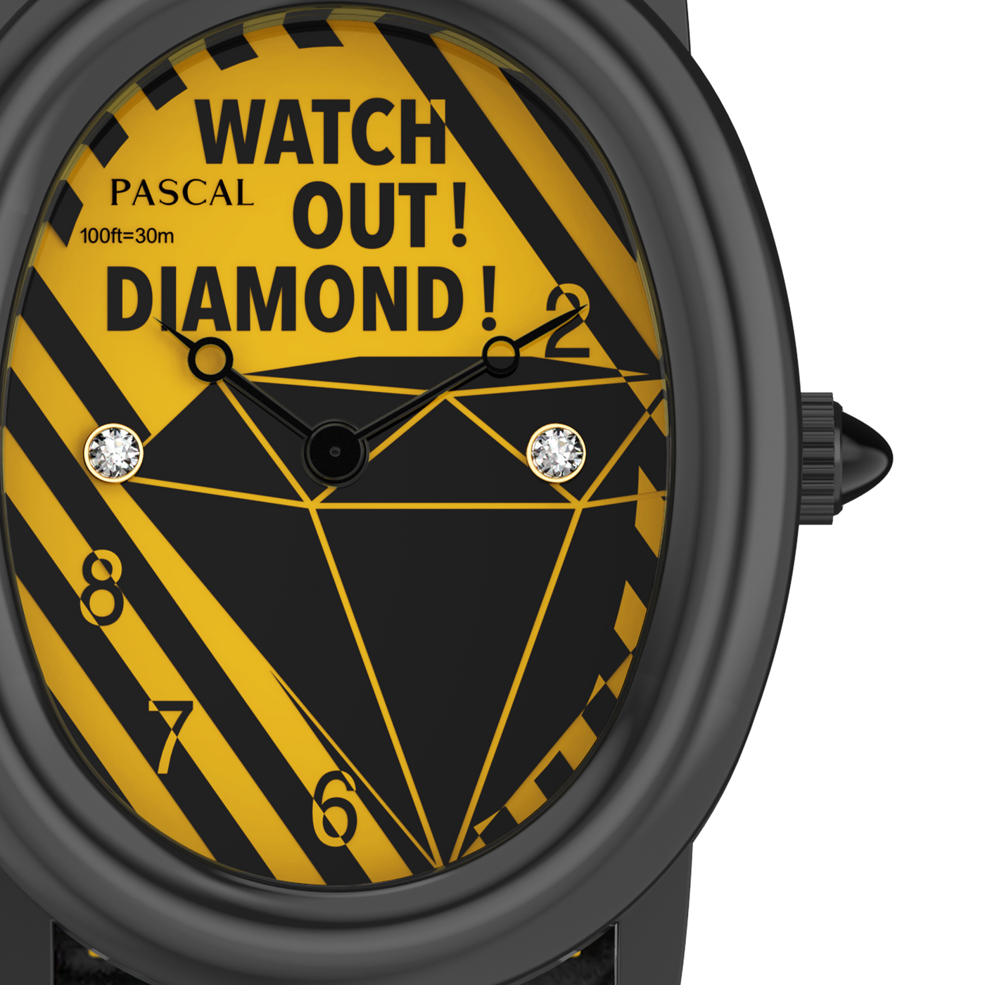 Oval Bubble Diamond Watch (24mm x 30mm)