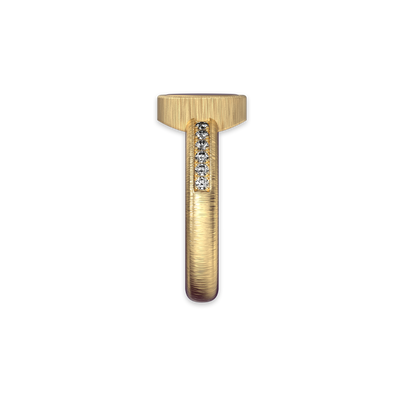 Anillo de dedo meñique 'The Great Civitas' Artemis Coin, diamante blanco