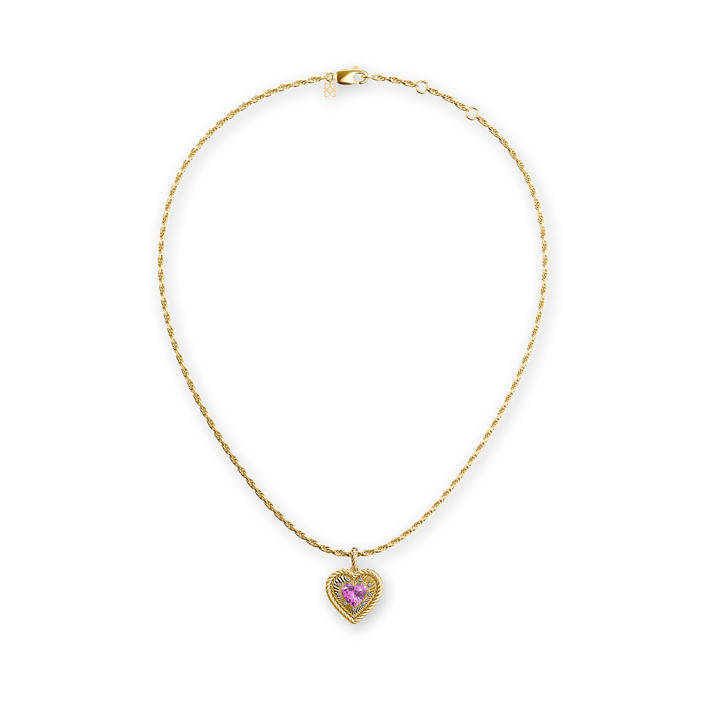 'The Bonbon' Heart Necklace, White Diamond