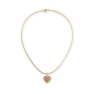 'The Bonbon' Heart Necklace, White Diamond