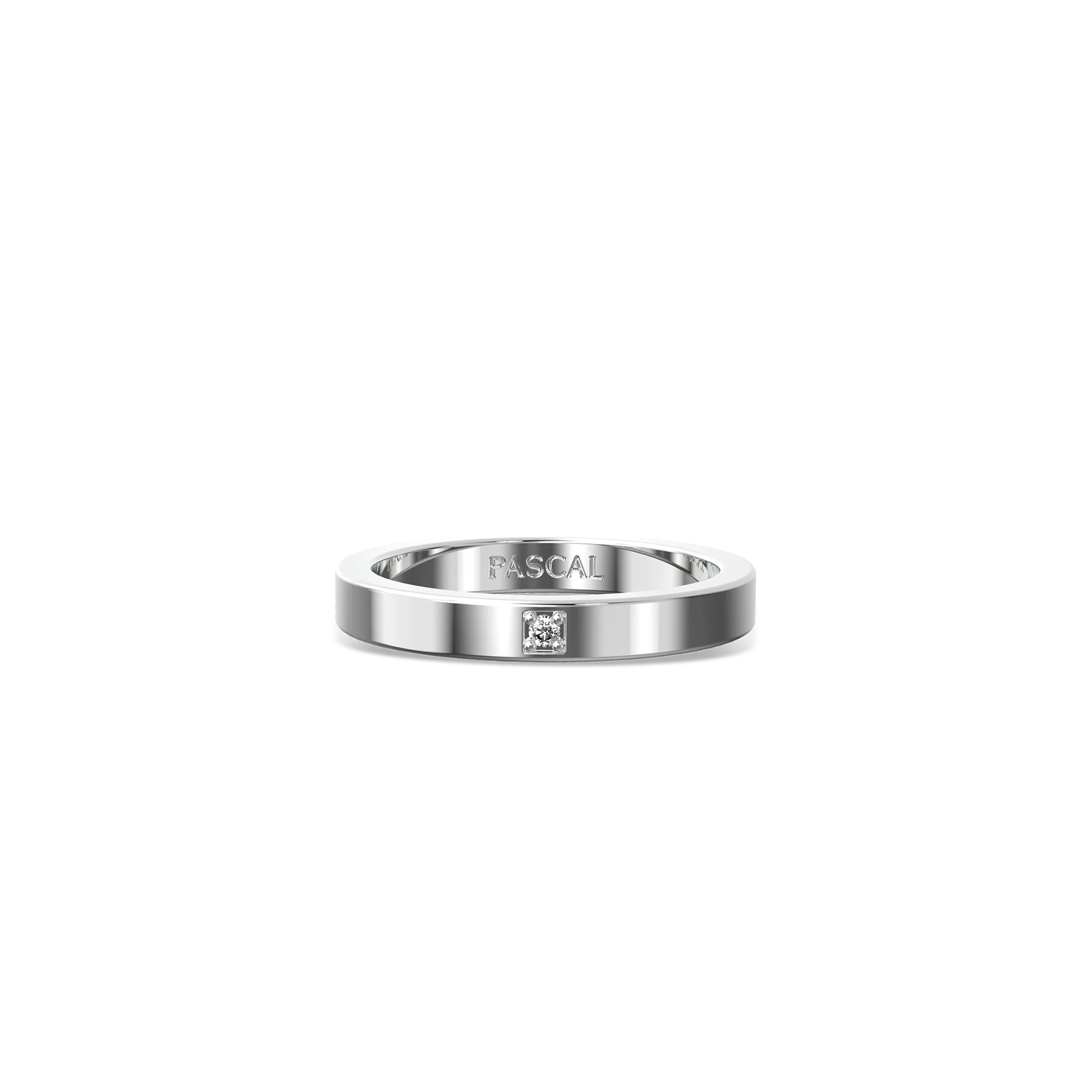 Eternity Band Diamond Promise Ring in white gold with modern minimalist style#color_18k-white-gold-vermeil-white-diamonds