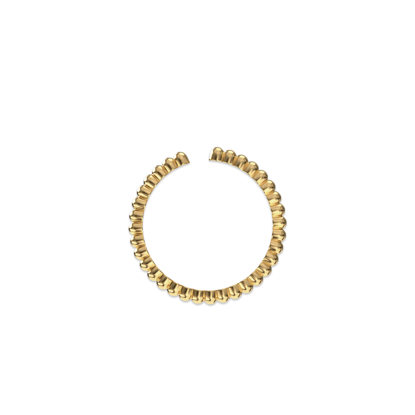 Anillo abierto con cuentas