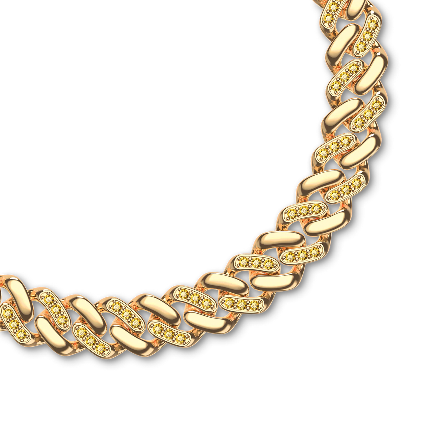 Classic Curb Chain Diamond Bracelet