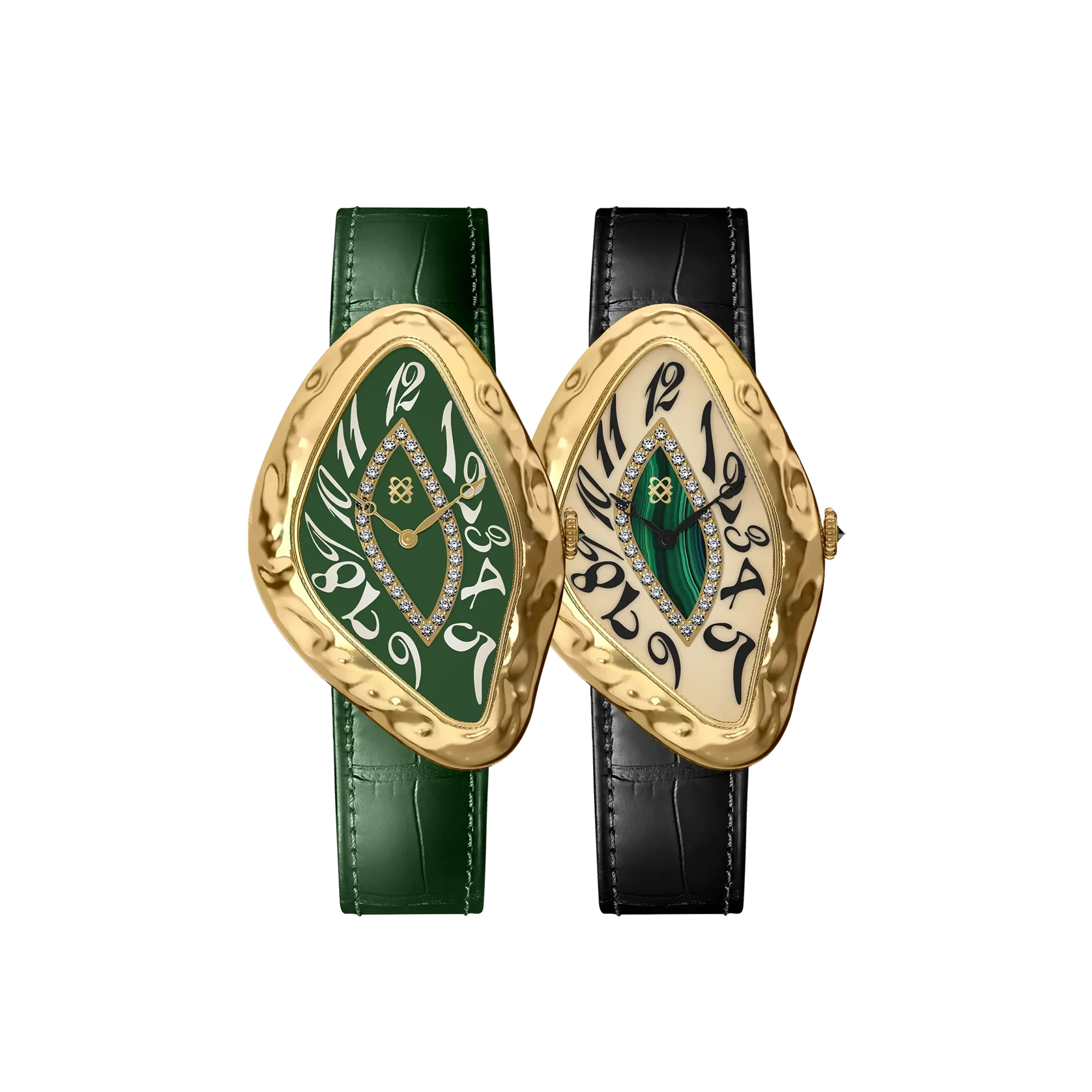 Paradoxe Diamond Couple Watches in Emerald Treasury & Gilded Forest - PASCAL