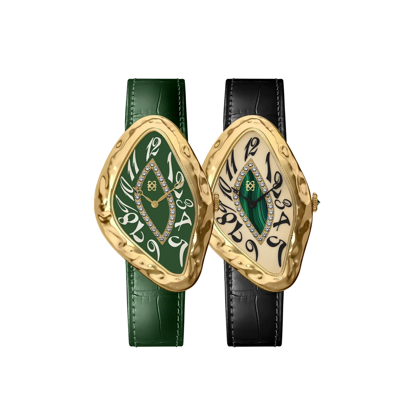 Paradoxe Diamond Couple Watches in Emerald Treasury & Gilded Forest - PASCAL