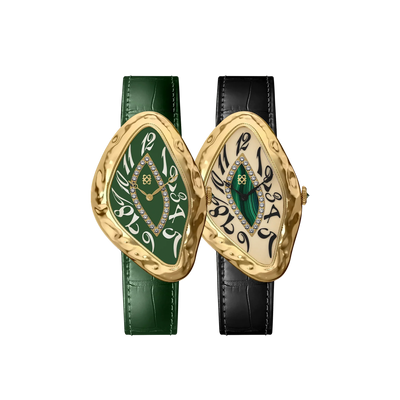 Paradoxe Diamond Couple Watches in Emerald Treasury & Gilded Forest - PASCAL