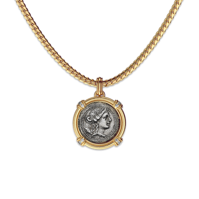 The Great Civitas Artemis Coin Pendant, White Diamond - PASCAL