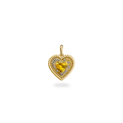'The Bonbon' Heart Necklace, White Diamond