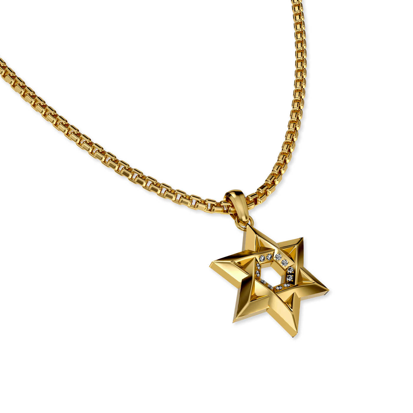 Ciondolo Stella di David, Diamante Bianco