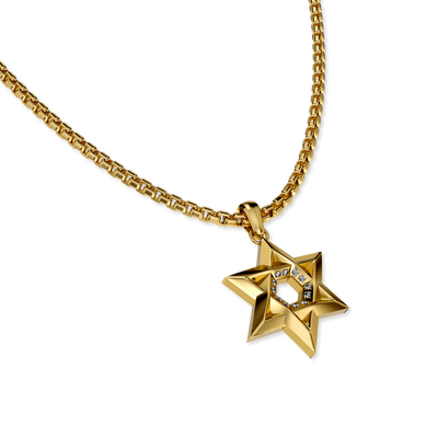 Ciondolo Stella di David, Diamante Bianco