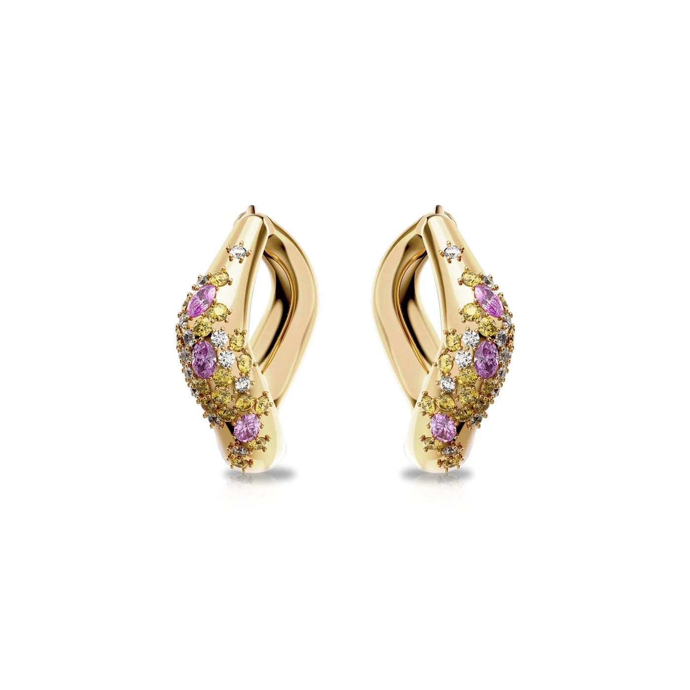 Brincos Argola Orgânicos Huggie Dreamy Diamond