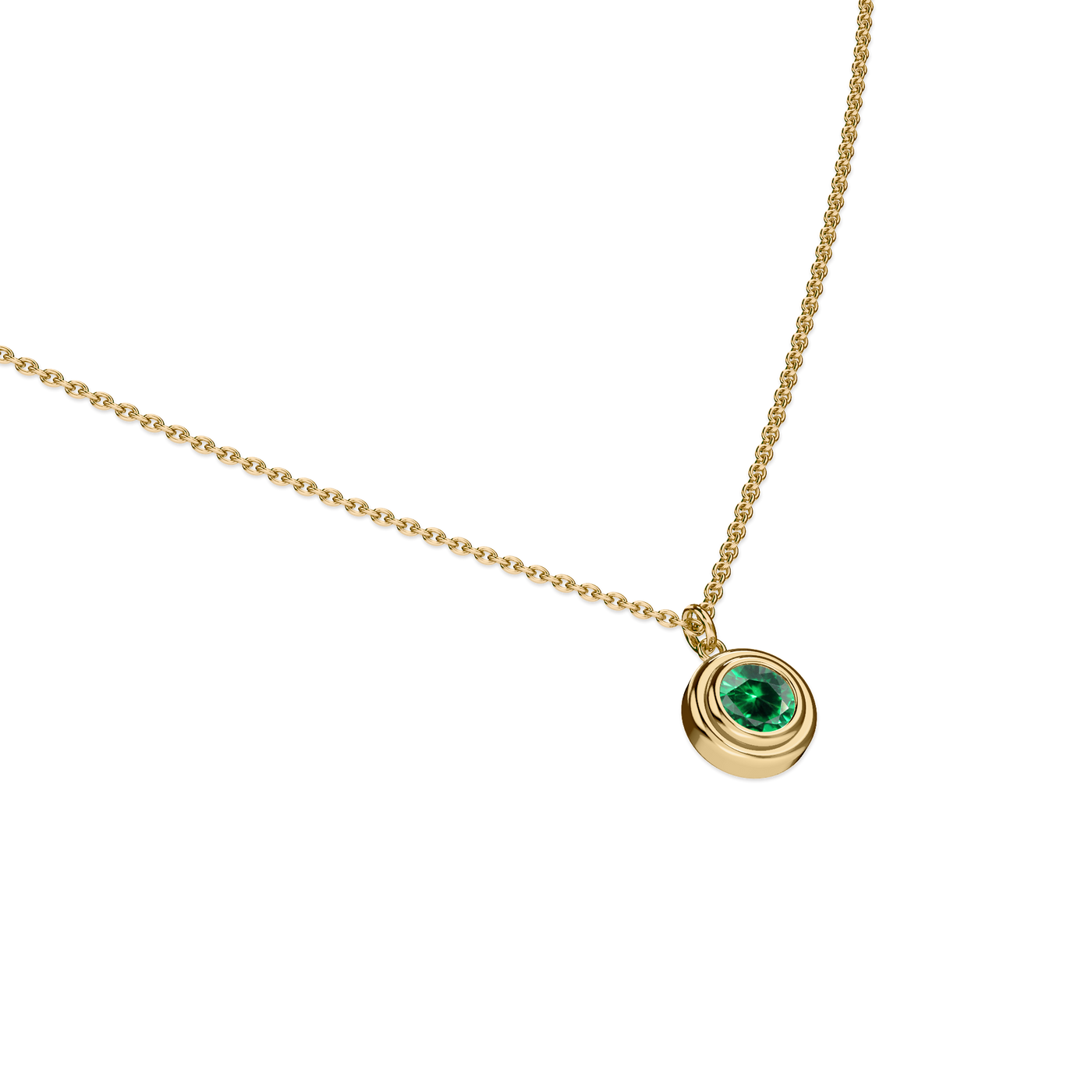 Minimalist Bezel Gemstone Necklace