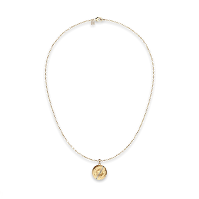 Ciondolo lineare a diamante "The Basketball" palla storta, diamante bianco