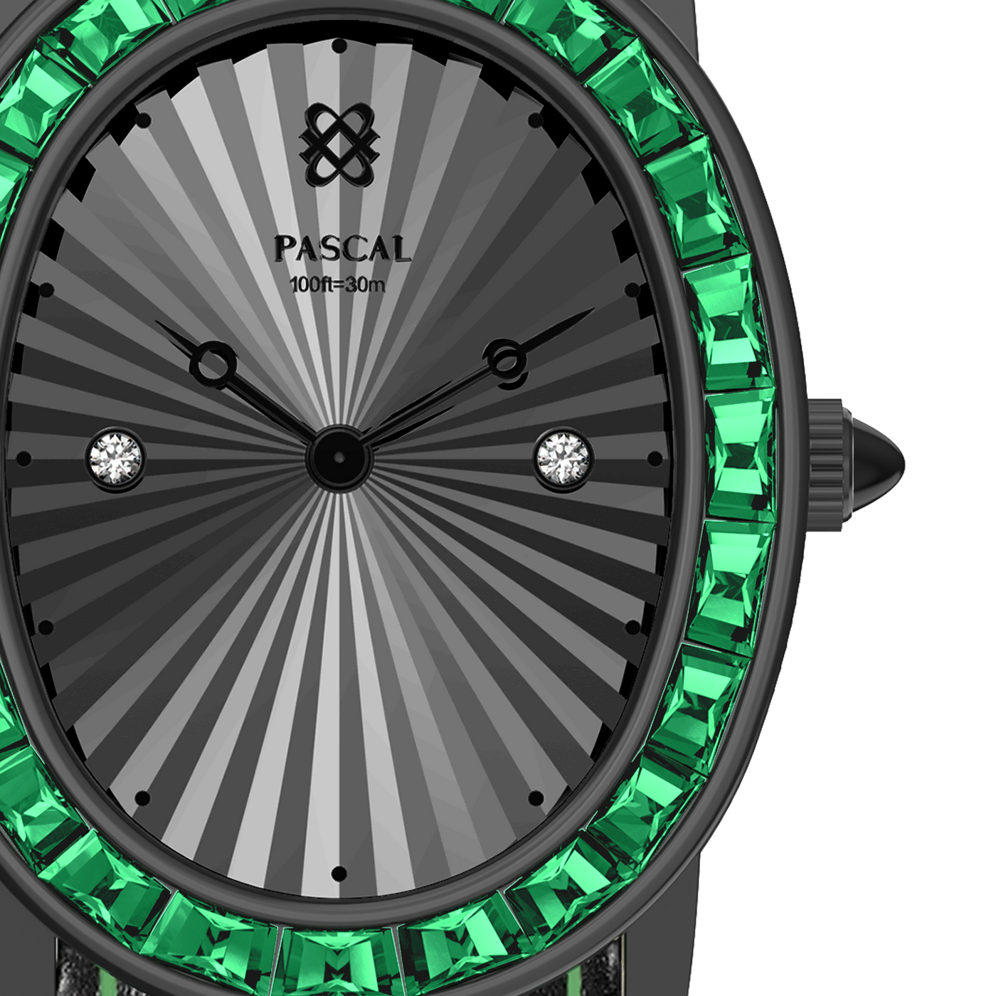 Halo oval Reloj de diamante