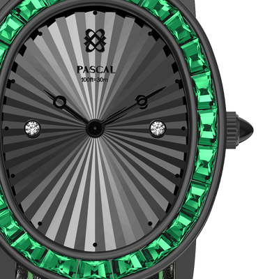 Halo oval Reloj de diamante