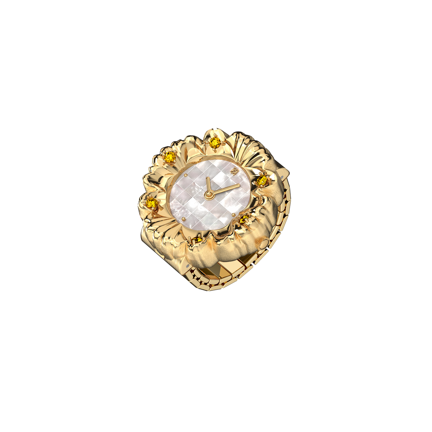 Baroque Watch Ring in Nacre - PASCAL