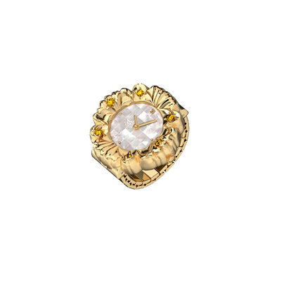 Baroque Watch Ring in Nacre - PASCAL